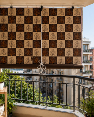 DHORI 3 Layer,Decorative Beautiful-Design Bamboo Roll-up Blind Joint Shade Chick Closer Curtains for Balcony Windows Outdoors Door Ceilling Bamboo Curtains for Balcony