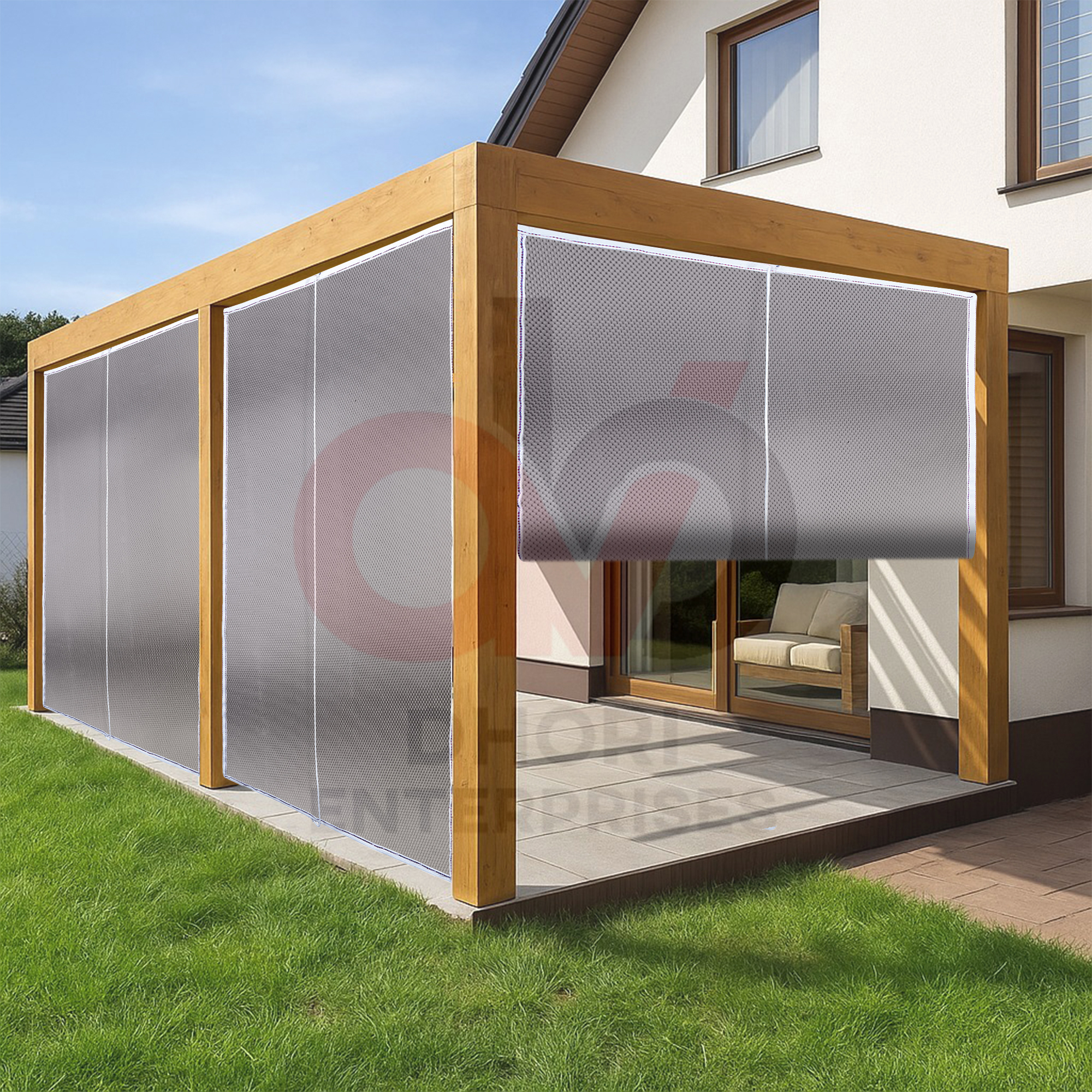 Dhori Bamboo Roll-up Blind Joint Shade Chick Window Closer/Curtains for Balcony, Windows, Outdoors, Door& Ceilling 100% Waterproof Being