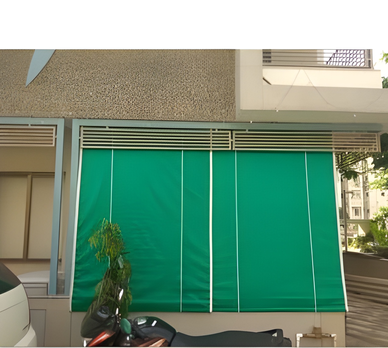 Dhori Enterprises Waterproof Roll-Up Window & Balcony Blind | Printed PVC Bamboo Style Curtain | UV Resistant, Dustproof, Privacy Screen | Easy to Install (Multicolor) - Image 5
